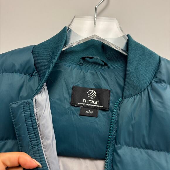 NWOT MPG Sport Down Puffer Parka Coat in Jade Sz XS - Picture 8 of 10